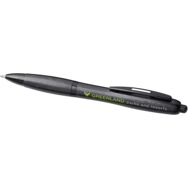 Nash wheat straw black tip ballpoint pen - Solid black