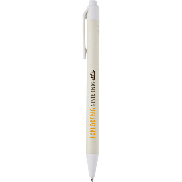 Dairy Dream recycled milk cartons ballpoint pen (black ink) - White