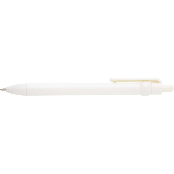 Fidget recycled plastic ballpoint pen (black ink) - White