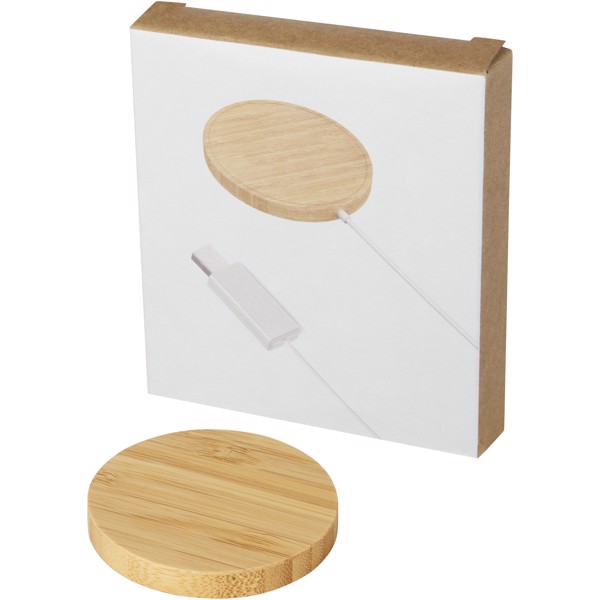 Base de carga inalámbrica magnética de bambú de 10 W "Atra"