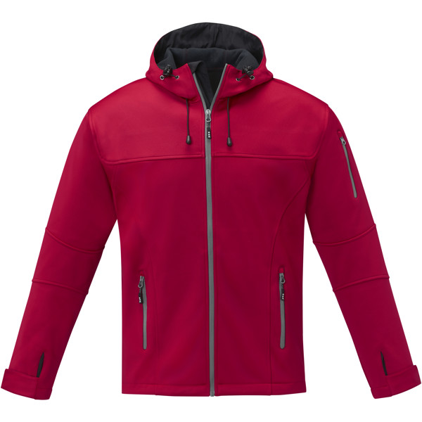 Match men's softshell jacket - Red / S