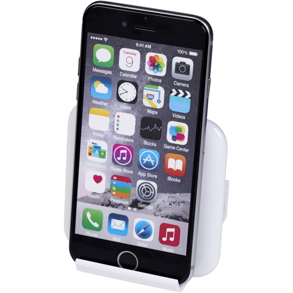 Catena wireless charging phone stand - White