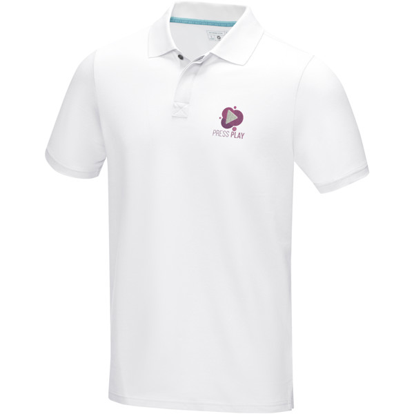 Graphite short sleeve men’s organic polo - White / XS