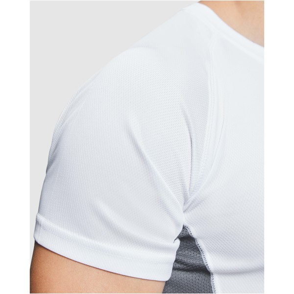 Shanghai short sleeve men's sports t-shirt - White / Dark Lead / roly-2XL