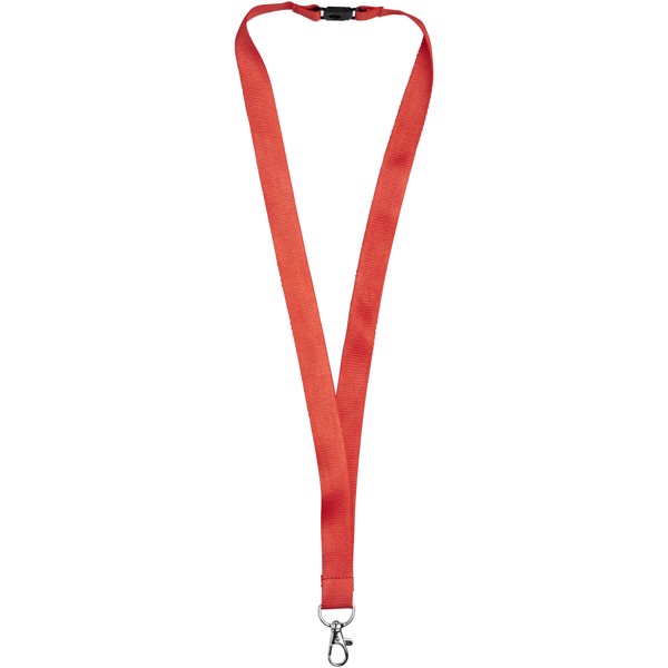 Lanyard de bambú con clip de seguridad "Julian" - Rojo