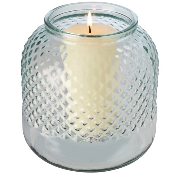Estar recycled glass candle holder - Transparent clear