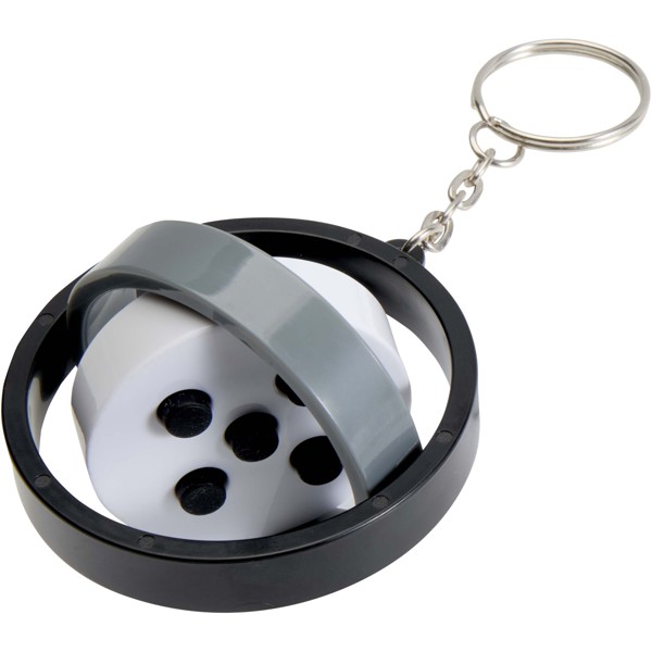 Spinx recycled plastic gyroscope fidget keychain