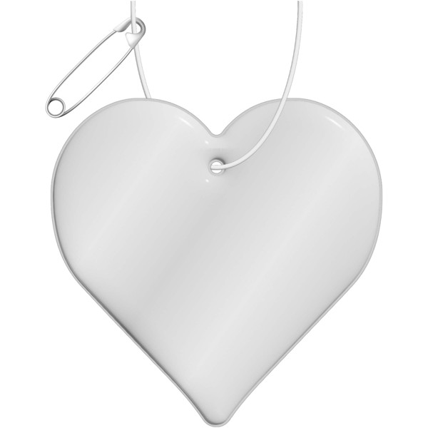 RFX™ H-16 heart-shaped lightweight reflective PVC hanger - White