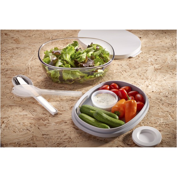 Ellipse salad box - White