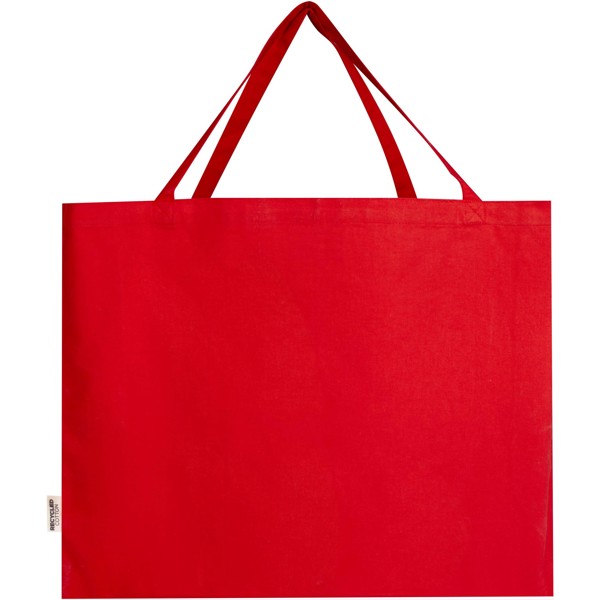 Odessa 220 g/m² GRS recycled cotton tote bag 40L - Red