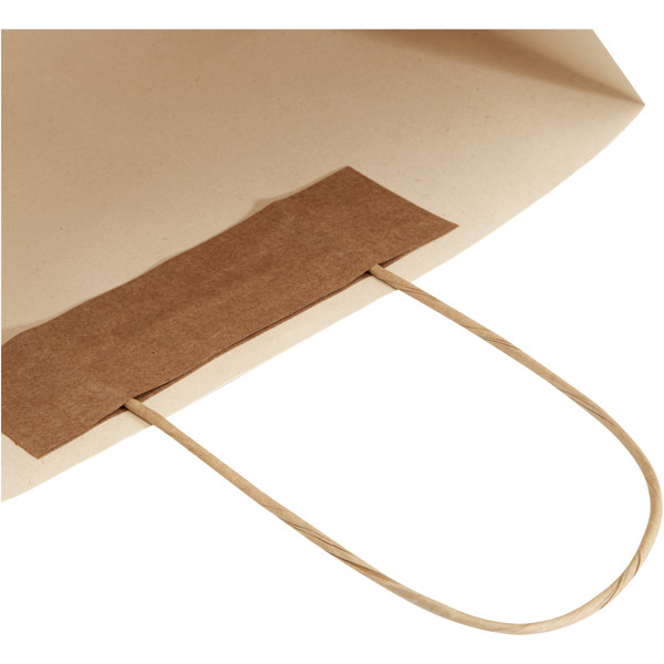 Agricultural waste 150 g/m2 paper bag with twisted handles - 31 x 12 x 25 cm