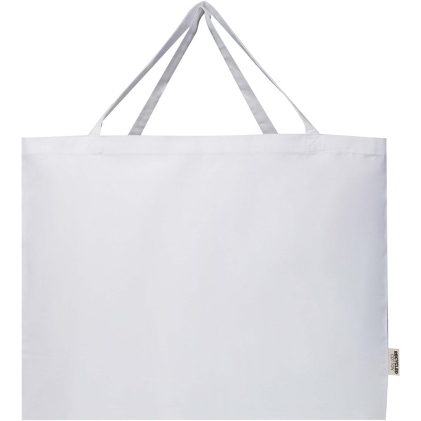 Odessa 220 g/m² GRS recycled cotton tote bag 40L - White