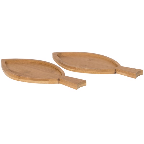 Anna 2-piece bamboo amuse set in fish shape