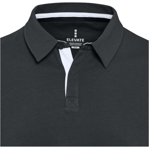 Clyde unisex organic rugby polo sweatshirt - Black / M