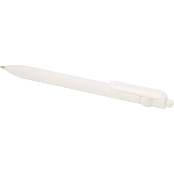 Fidget recycled plastic ballpoint pen (black ink) - White