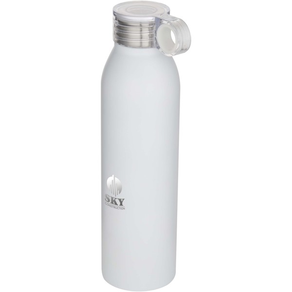 Grom 650 ml RCS recycled stainless steel water bottle - White