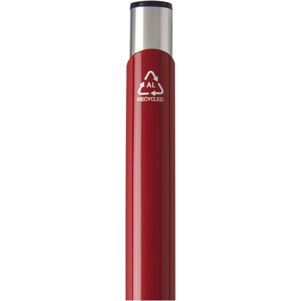 Moneta recycled aluminium ballpoint pen (blue ink) - Red