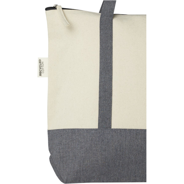 Repose 320 g/m² recycled cotton zippered tote bag 10L