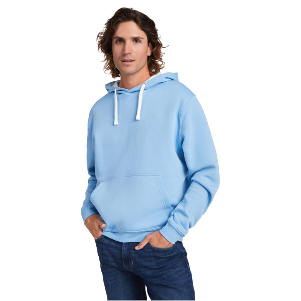 Urban men's hoodie - White / Navy Blue / M