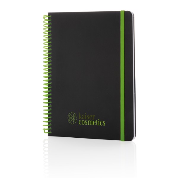 Deluxe A5 notebook with spiral ring