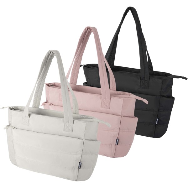 Puffer 15.6" GRS recycled laptop tote bag 18L - Dusty Pink