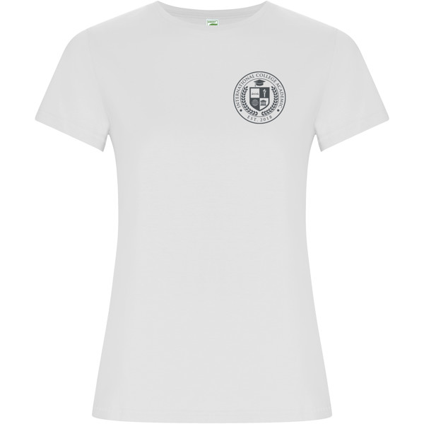 Golden short sleeve women's t-shirt - White / S