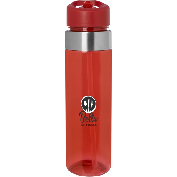 Dylan 650 ml Tritan water bottle with flip spout lid - Red