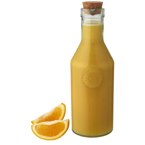 Fresqui recycled glass carafe with cork lid
