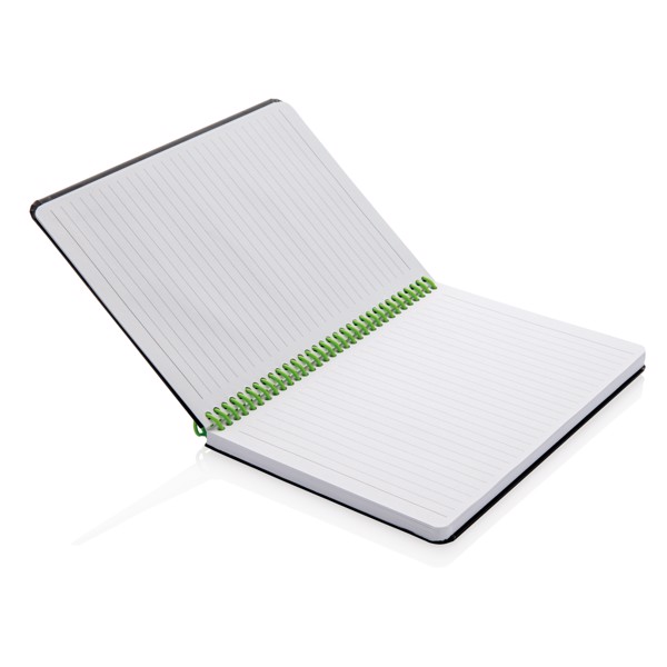 Deluxe A5 notebook with spiral ring