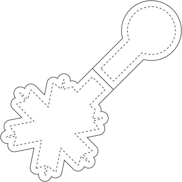 RFX™ M-10 snowflake reflective PVC magnet - White