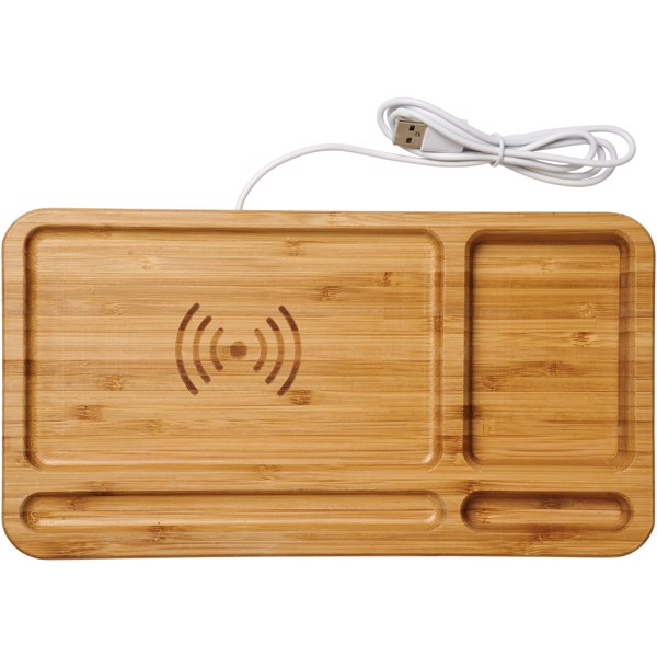 Frame wireless charging desk organizer