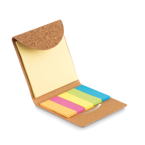 Cork sticky note memo pad Foldcork