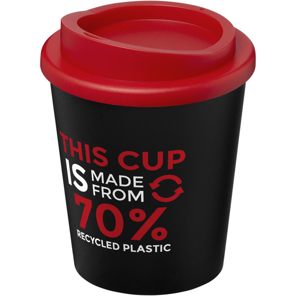 Americano® Espresso Eco 250 ml recycled tumbler - Black / Red
