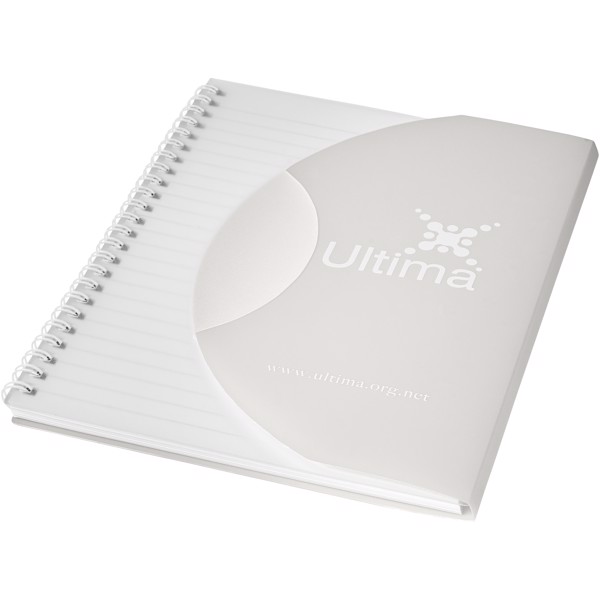 Curve A5 notebook - Frosted clear / White