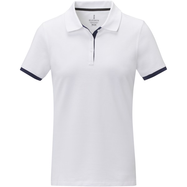 Morgan short sleeve women's duotone polo - White / XS
