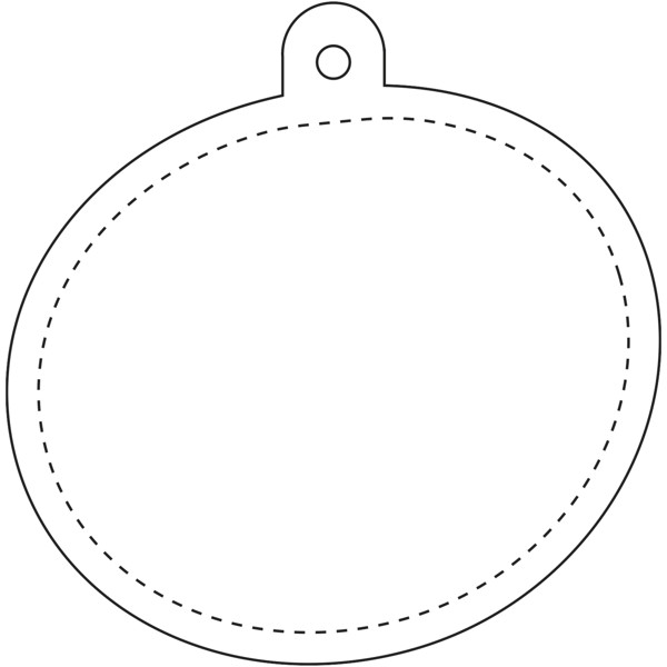 RFX™ H-09 oval reflective PVC hanger - White