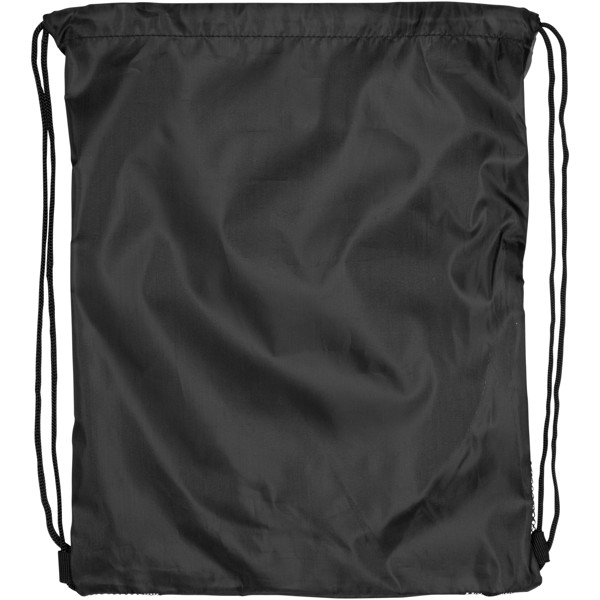 Peek zippered pocket drawstring backpack - White / Solid black