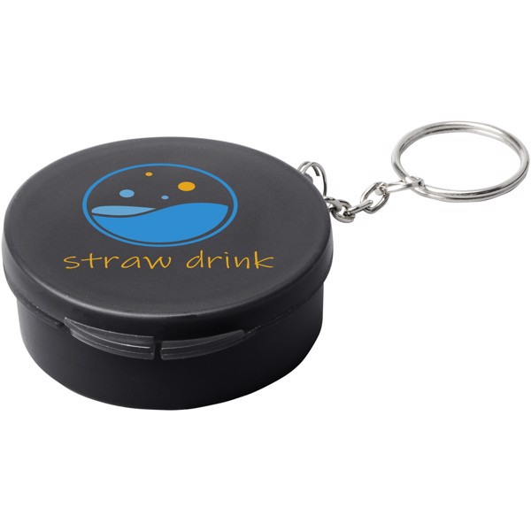 Silikonová hadička Rhine v klíčence, k opakovanému použití - Modrá