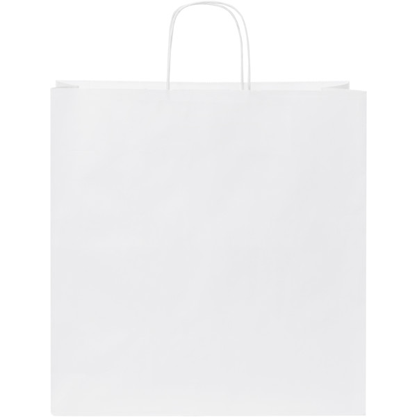 Kraft 80-90 g/m2 paper bag with twisted handles - 34 x 20 x 35 cm - White