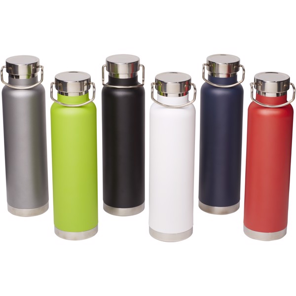 Thor 650 ml copper vacuum insulated sport bottle - White