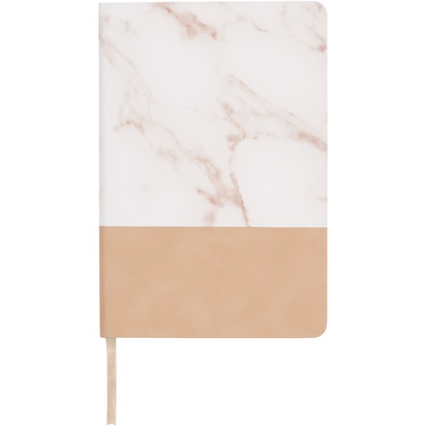 Two-tone A5 marble look notebook