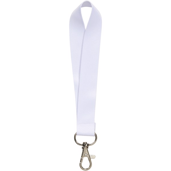 Mini celofarebná lanyard - Bílá / 25mm