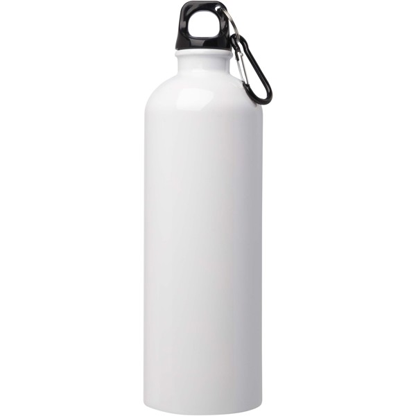 Oregon 750 ml RCS certified single wall stainless steel water bottle with carabiner - White