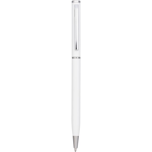 Slim aluminium ballpoint pen - White