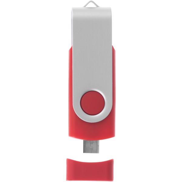 Rotační USB OTG - Červená s efektem námrazy / 1GB