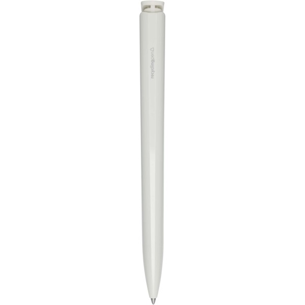 Lucia recycled plastic ballpoint pen (blue ink) - White