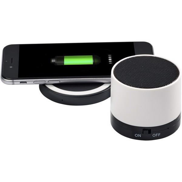 Cosmic Bluetooth® speaker and wireless charging pad - White