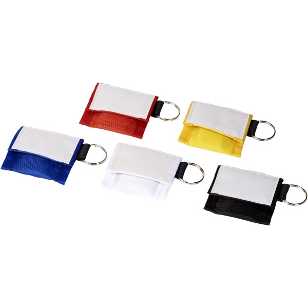 Henrik mouth-to-mouth shield in polyester pouch - White