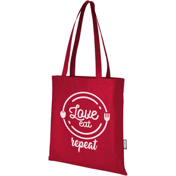 Zeus GRS recycled non-woven convention tote bag 6L - Red