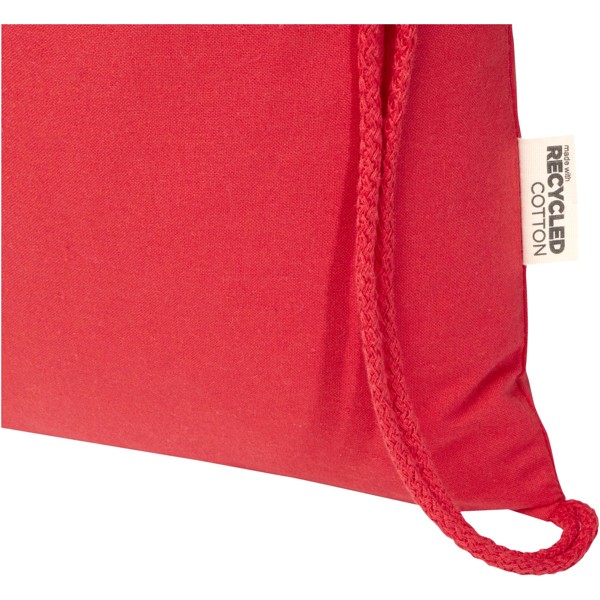 Oregon Blend 140 g/m² GRS recycled drawstring bag 5L - Red